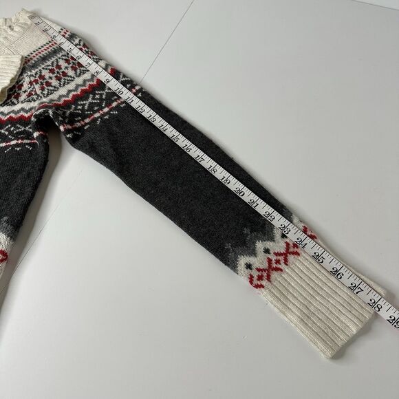 B Moss Lambswool Angora Cardigan Sweater Sz M Fair Isle Nordic Winter Vtg 90s - Picture 9 of 11